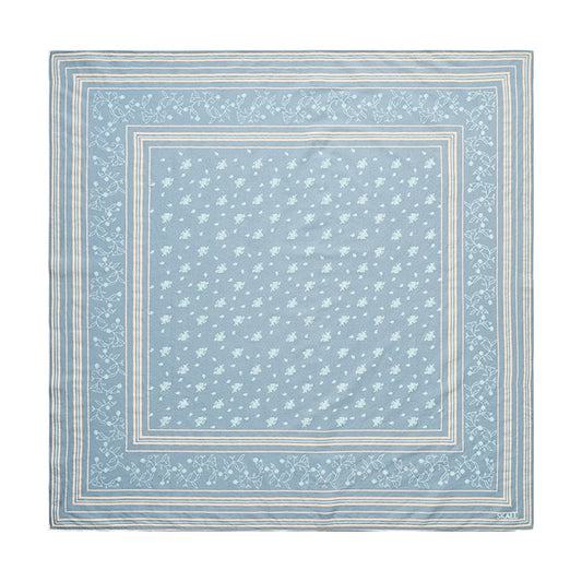 Classic scarf 90x90 | Stormblue/beige