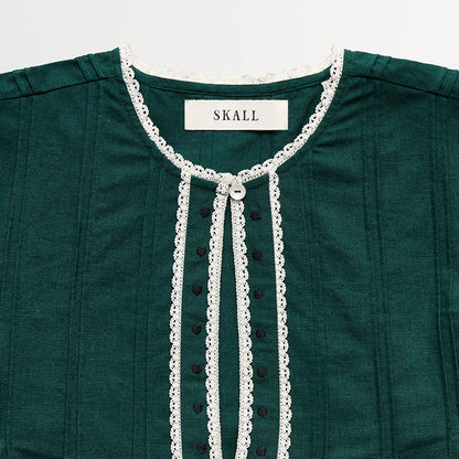 Irma bluse | Deep green