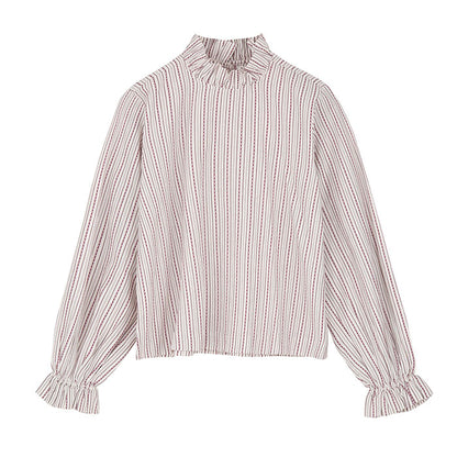 Cornflower skjorte | Raspberry stripe