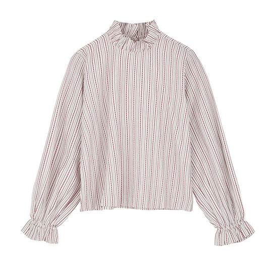 Cornflower skjorte | Raspberry stripe