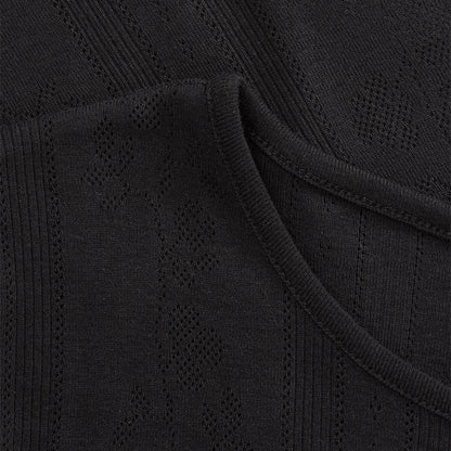 Anna Cap Sleeve Tee | Sort