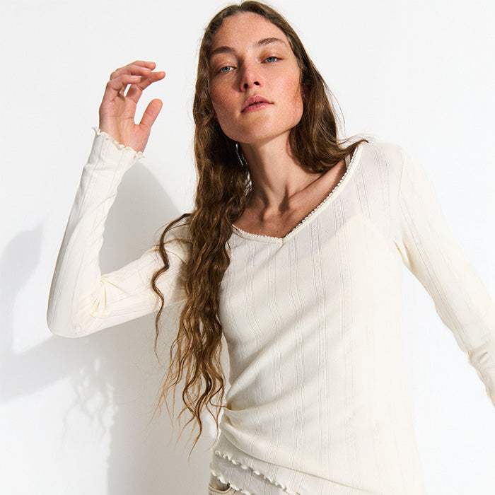 June V bluse | Ecru