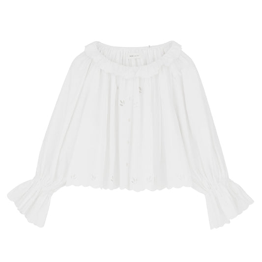 Fleurie bluse | Optic White