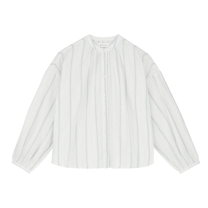 Cilla skjorte | White/Navy Stripe