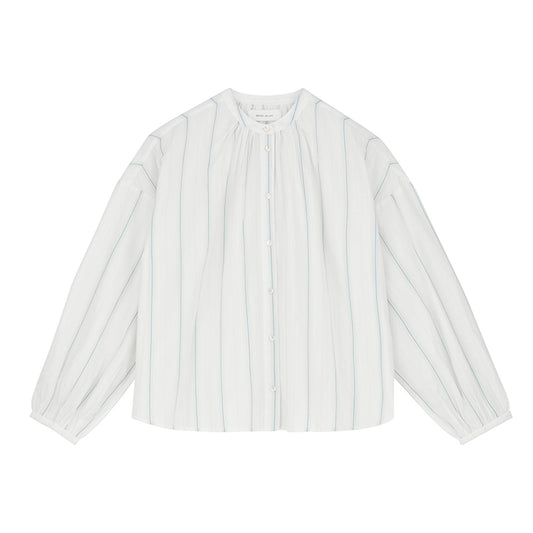 Cilla skjorte | White/Navy Stripe