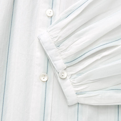 Cilla skjorte | White/Navy Stripe