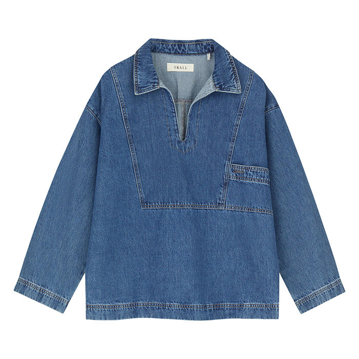 Norma Blouse | Slouchy Blue