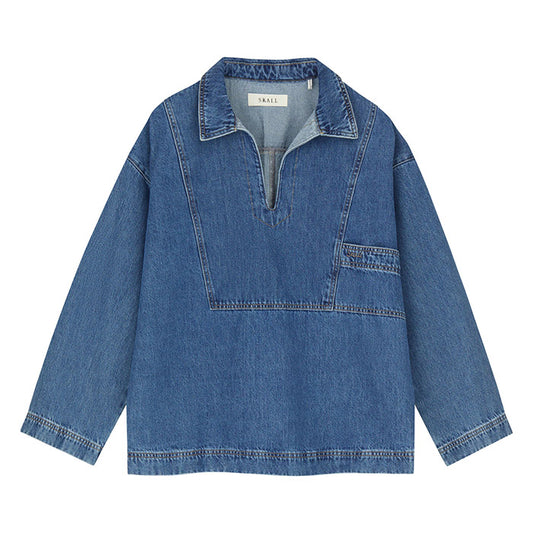 Norma Blouse | Slouchy Blue