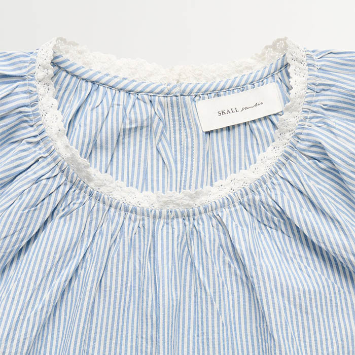Karlie Blouse | Light Blue/White Stripe
