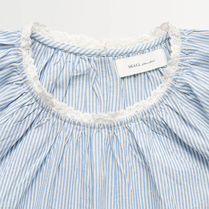 Karlie Blouse | Light Blue/White Stripe