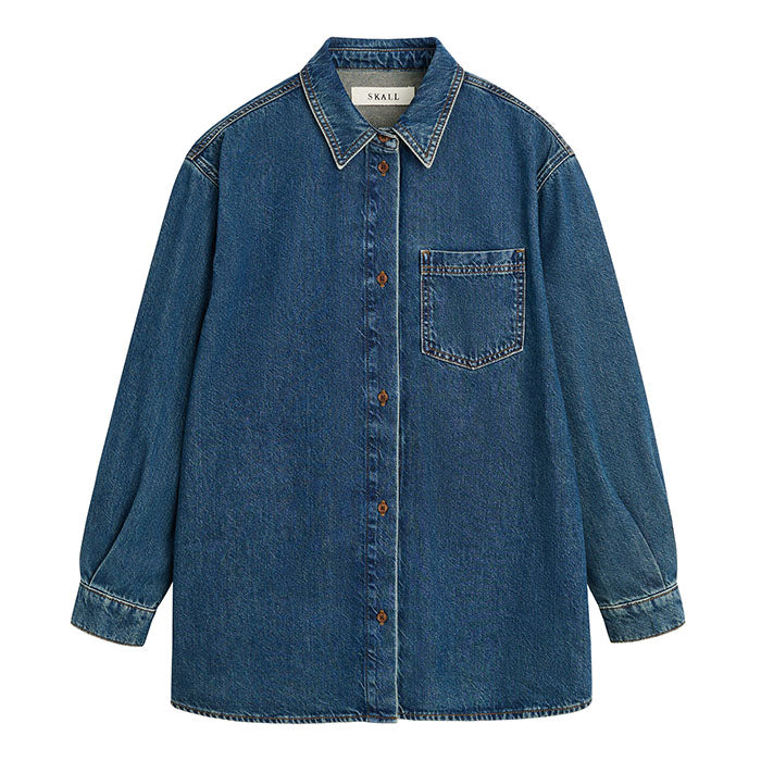 Edgar Denim skjorte | Washed dark blue