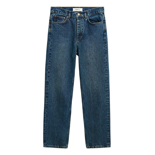 Sharon straight jeans | Washed dark blue