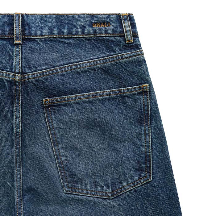 Sharon straight jeans | Washed dark blue