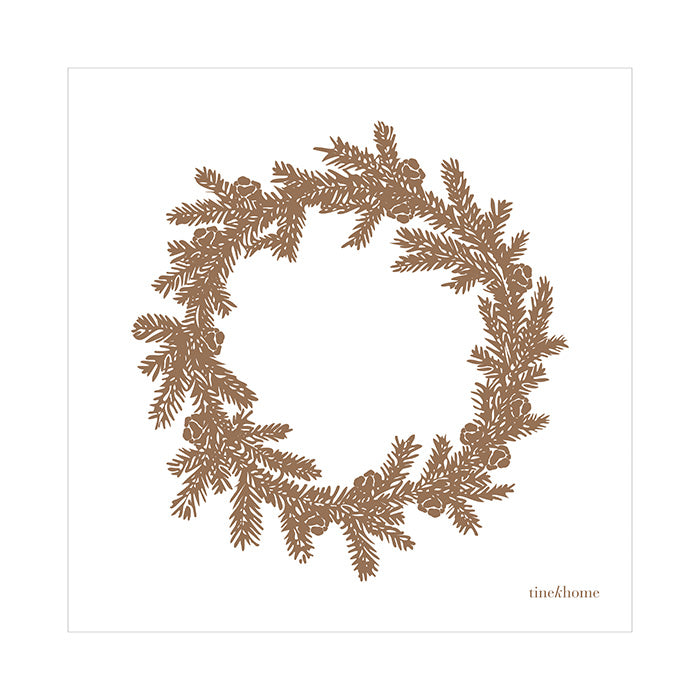 Papirservietter m/ krans | Caramel