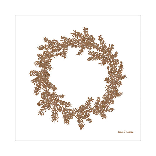 Papirservietter m/ krans | Caramel