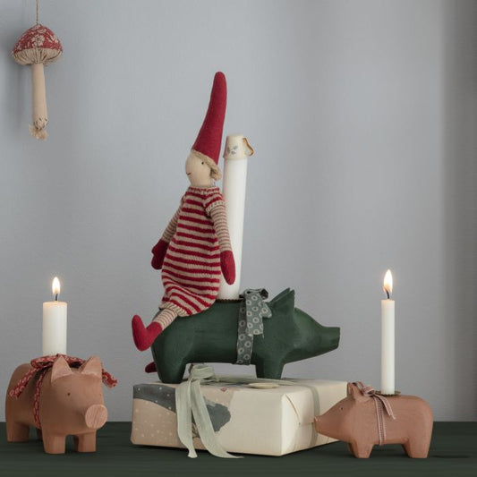 Trægris til kertelys | Rosa