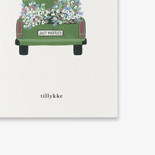 Indlæs billede til gallerivisning Lille kort, &quot;Just married&quot;
