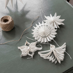 Flower ornament, Hvid
